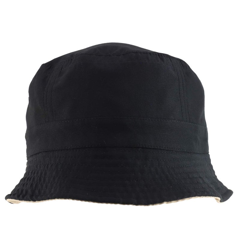 Armycrew Big Size Oversized Microfiber Reversible Bucket Hat - Black Khaki - 2XL-3XL - Image 2